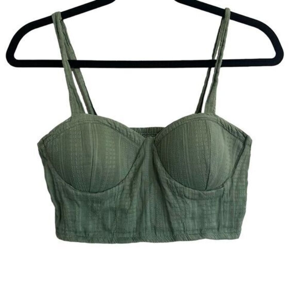 B.O.G‎ Collective Boho Green Bustier Padded and Stretchy Size Small